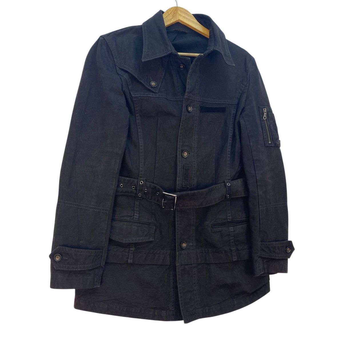 Yohji Yamamoto 💥Vintage Yohji Yamamoto Belted Jacket Size US M / EU 48-50 / 2 - 3 Thumbnail