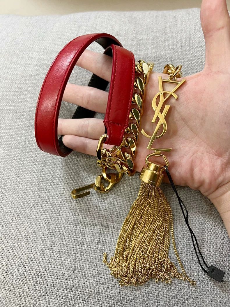 Yves Saint Laurent Saint Laurent Red Belt 2502-Nextarrow Size ONE SIZE - 2 Thumbnail