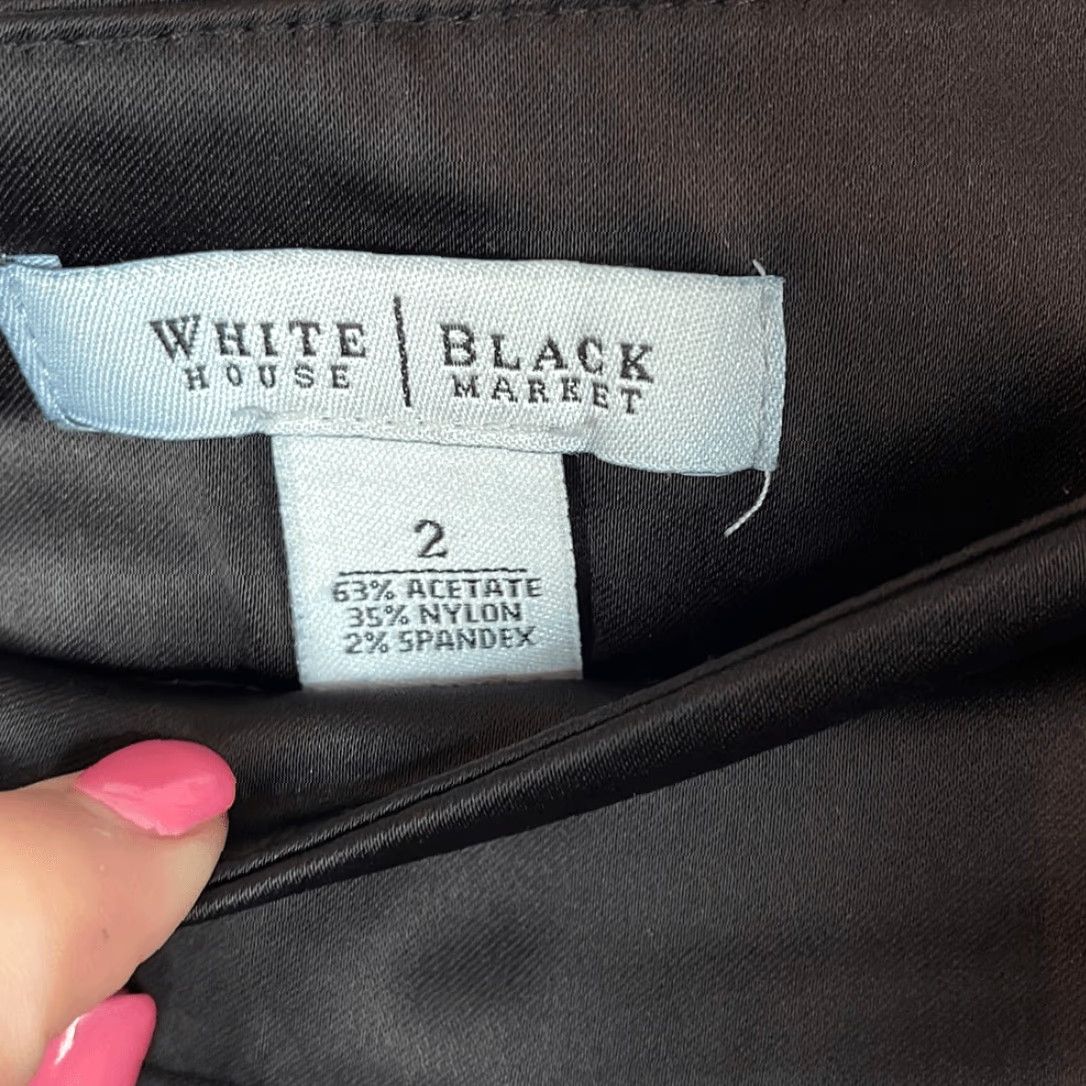 White House Black Market White House Black Market Black Satin Pants Women’s size 2 Size 26" / US 2 / IT 38 - 4 Thumbnail