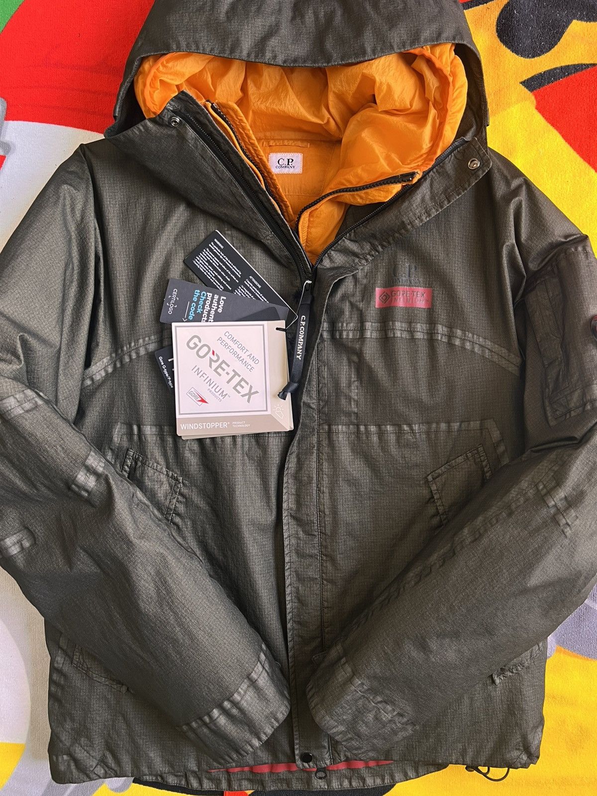 C.P. Company C.P Company GORE-TEX Jacket orange Green Infinium Down Liner Size US S / EU 44-46 / 1 - 6 Thumbnail