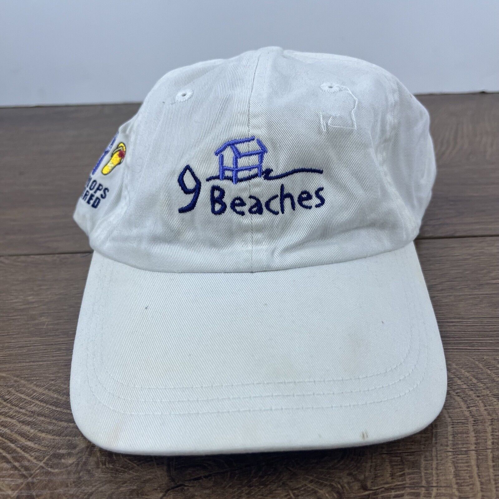 Other 9 Beaches Hat Beach Hat White Hat Adjustable Flip Flops Requ Size ONE SIZE - 2 Thumbnail
