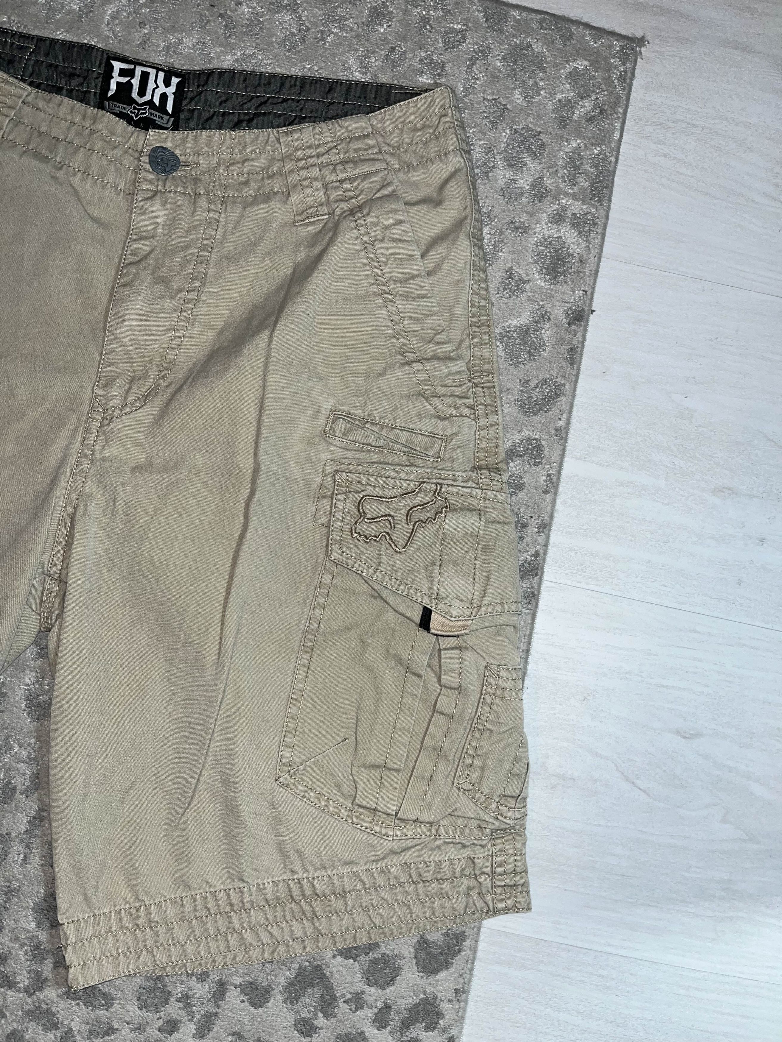 Fox Racing Y2K Fox Racing Khaki Cargo Shorts Size US 32 / EU 48 - 6 Thumbnail