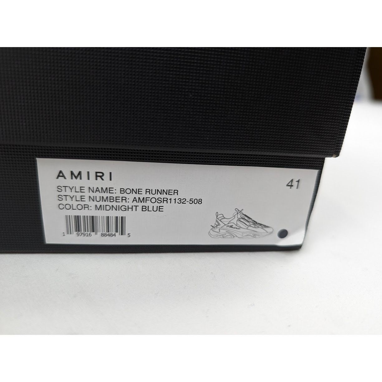 Amiri o1rshd1 Q:3 / Bone Runners Sneakers in Midnight Blue Size US 8 / EU 41 - 21 Thumbnail