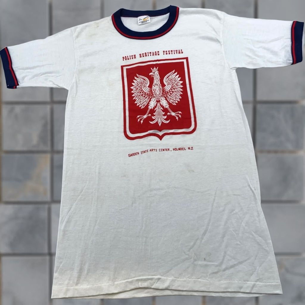 Vintage VINTAGE 90s POLISH HERITAGE FESTIVAL ARTS CENTER HOMDEL NJ T-Shirt XS/SMALL Mens Shirt XS White 80s 90s Size US XS / EU 42 / 0 - 1 Thumbnail