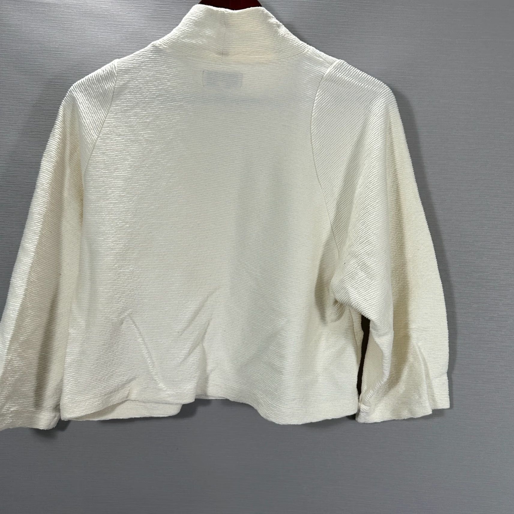 Madewell Madewell Texture & Thread Sweater Womens Small Mockneck Ivory Cotton Knit Pullover Size S / US 4 / IT 40 - 6 Thumbnail