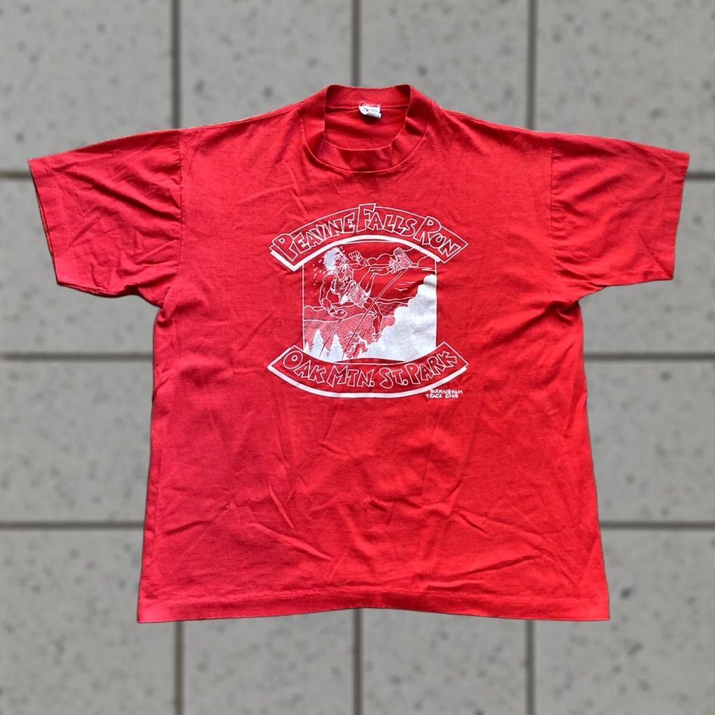 TEE JAYS VINTAGE 80s Teejays T-Shirt Birmingham AL Marathon Red Oak Mountain XL Short Sleeve Men Red 80s USA Size US XL / EU 56 / 4 - 1 Thumbnail
