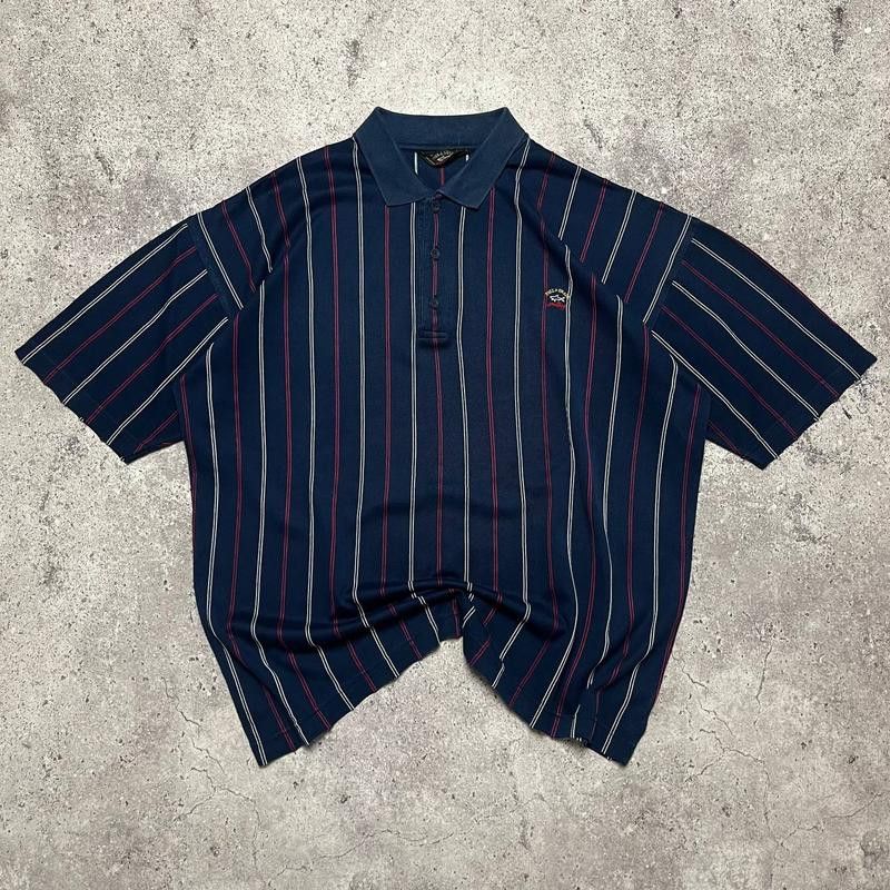 Paul & Shark Paul&Shark Yachting Polo Navy Blue Striped Shirt Size L Size US XL / EU 56 / 4 - 1 Thumbnail
