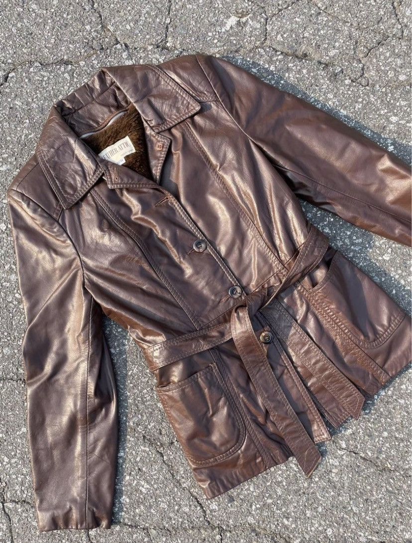 Vintage Real leather vintage Jacket Size XS / US 0-2 / IT 36-38 - 2 Thumbnail