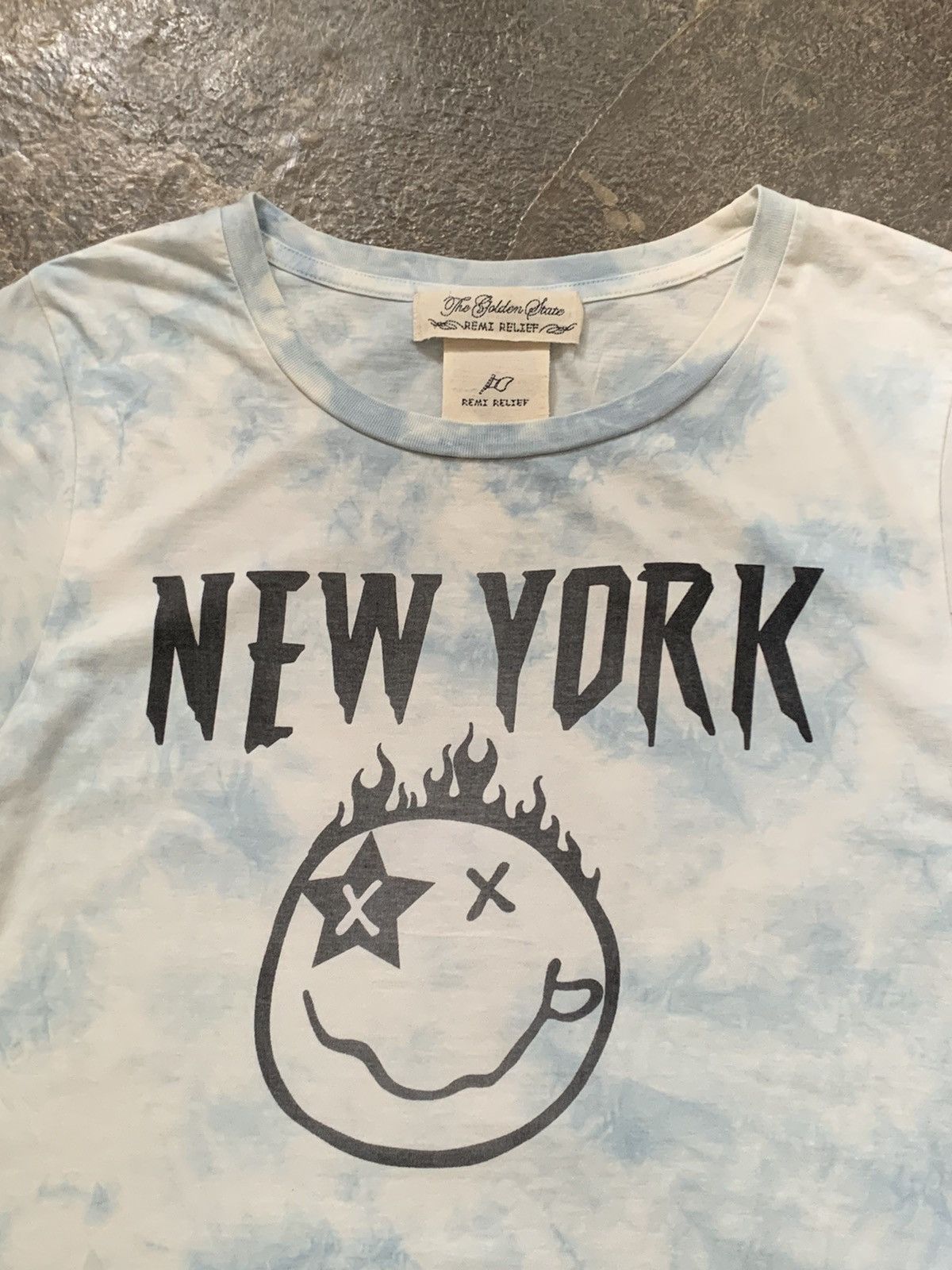 Remi Relief Remi relief new york city Like Nirvana face Cropped tee Size ONE SIZE - 2 Thumbnail