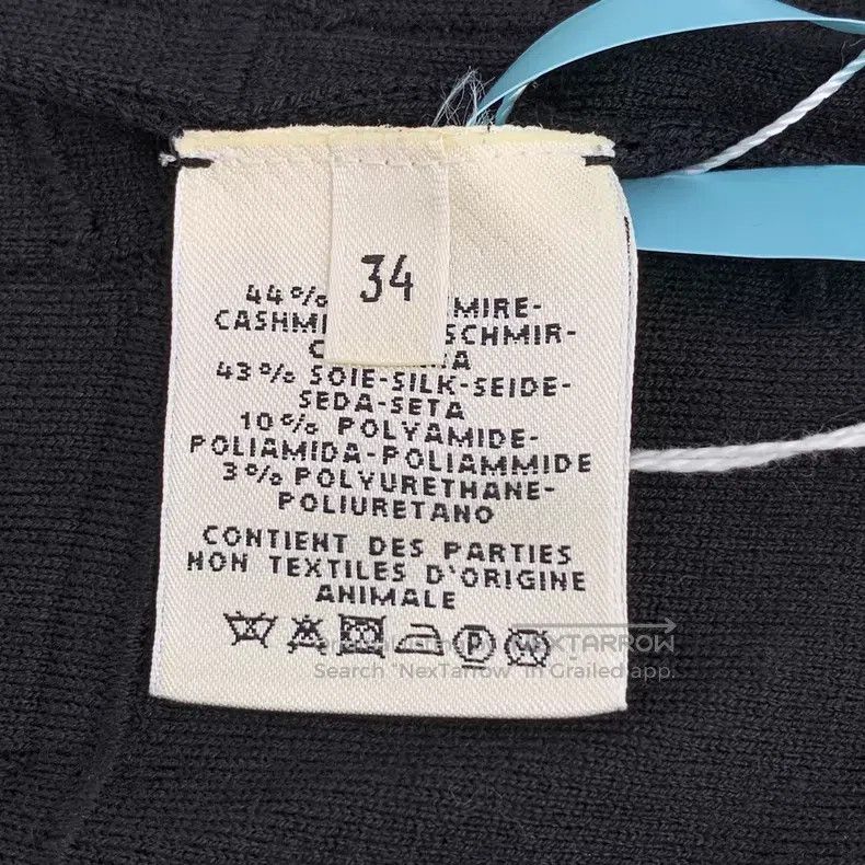 Hermes Hermes Black Jacquard Cashmere Round Neck Single Button Lo Size XXS / US 00 / IT 34 - 7 Thumbnail