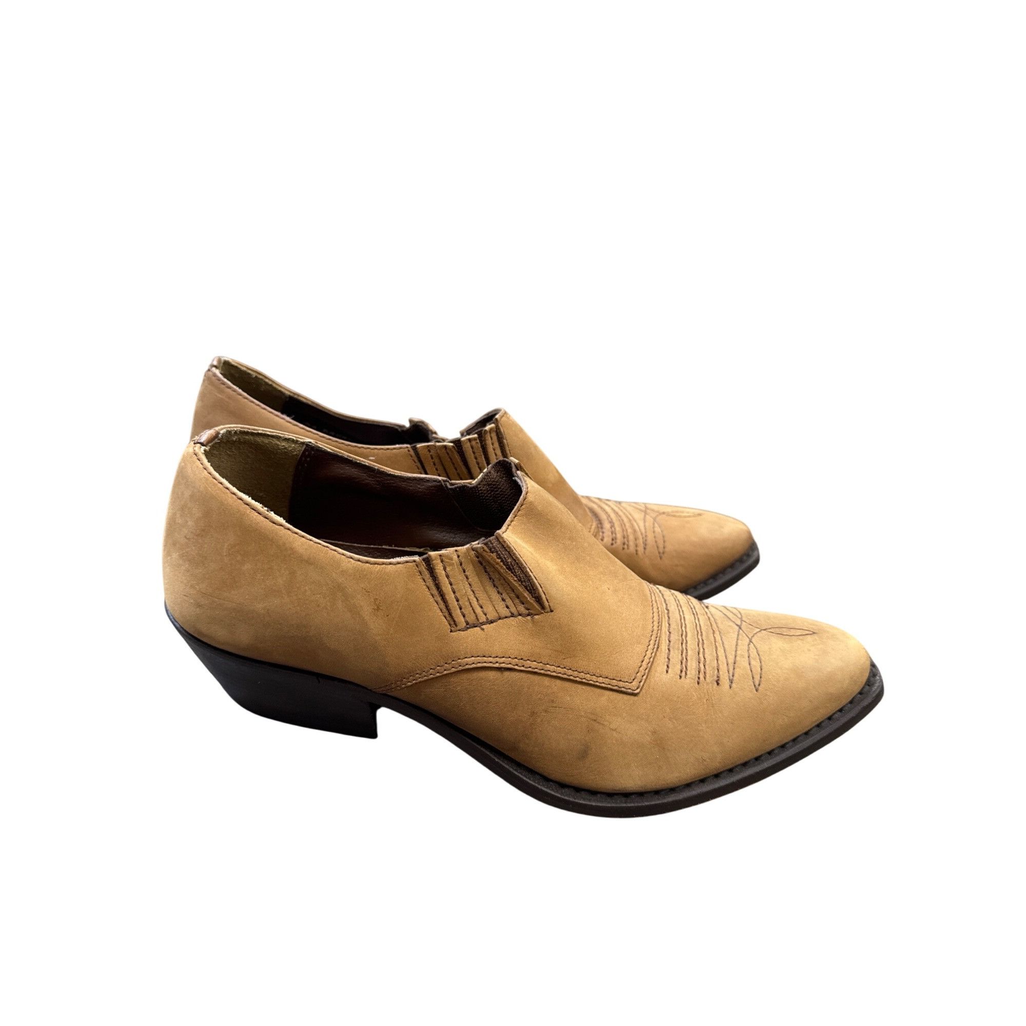 Giorgio Brutini Giorgio Brutini Womens Brown Leather Western Ankle Boots Siz Size US 7.5 / IT 37.5 - 5 Thumbnail