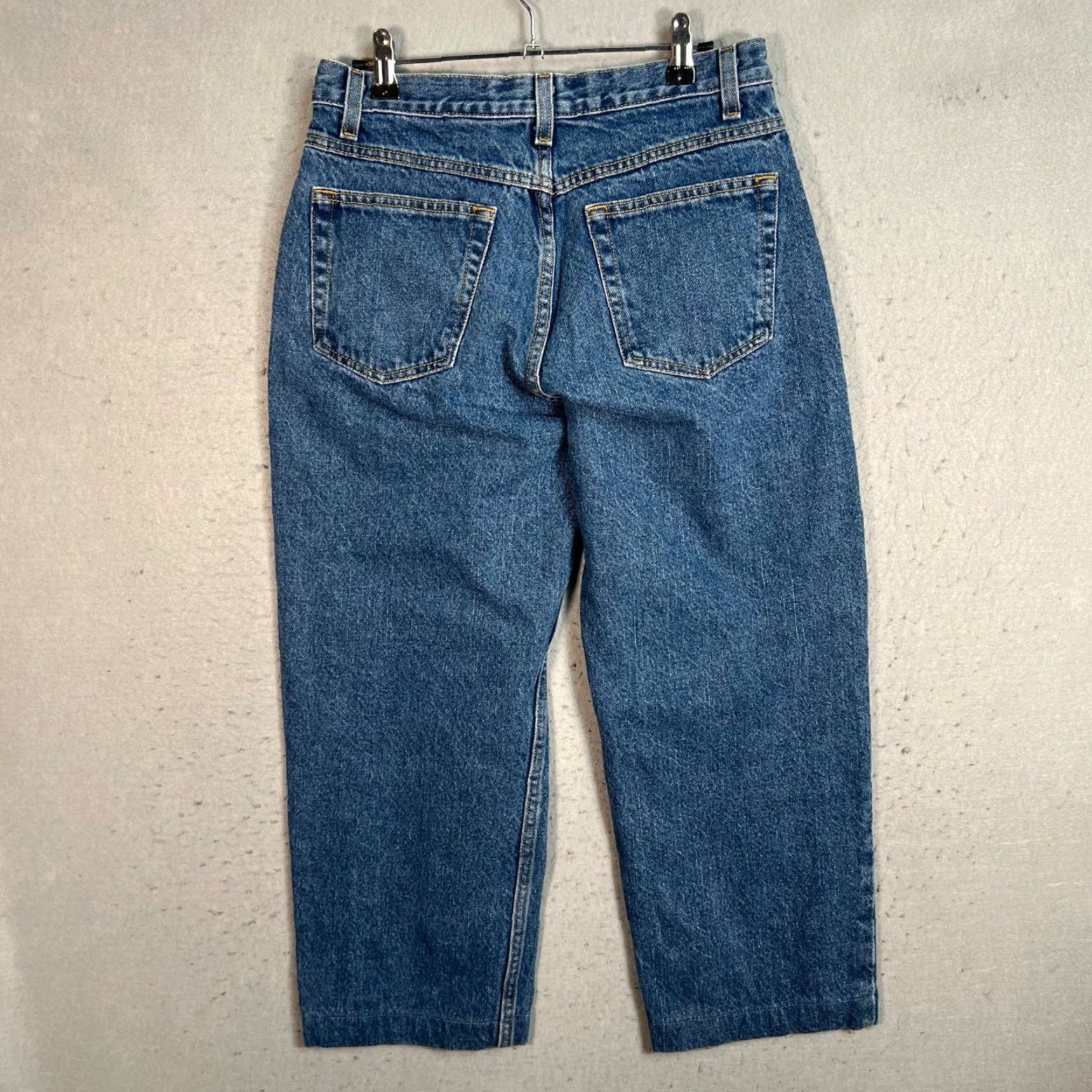 Vintage VINTAGE Rocky Mountain Womens Jeans Cropped Denim 9R Blue 28 in Zip High Rise Relaxed Fit 100% Cotton Painters Logo? Size 30" / US 8 / IT 44 - 2 Thumbnail