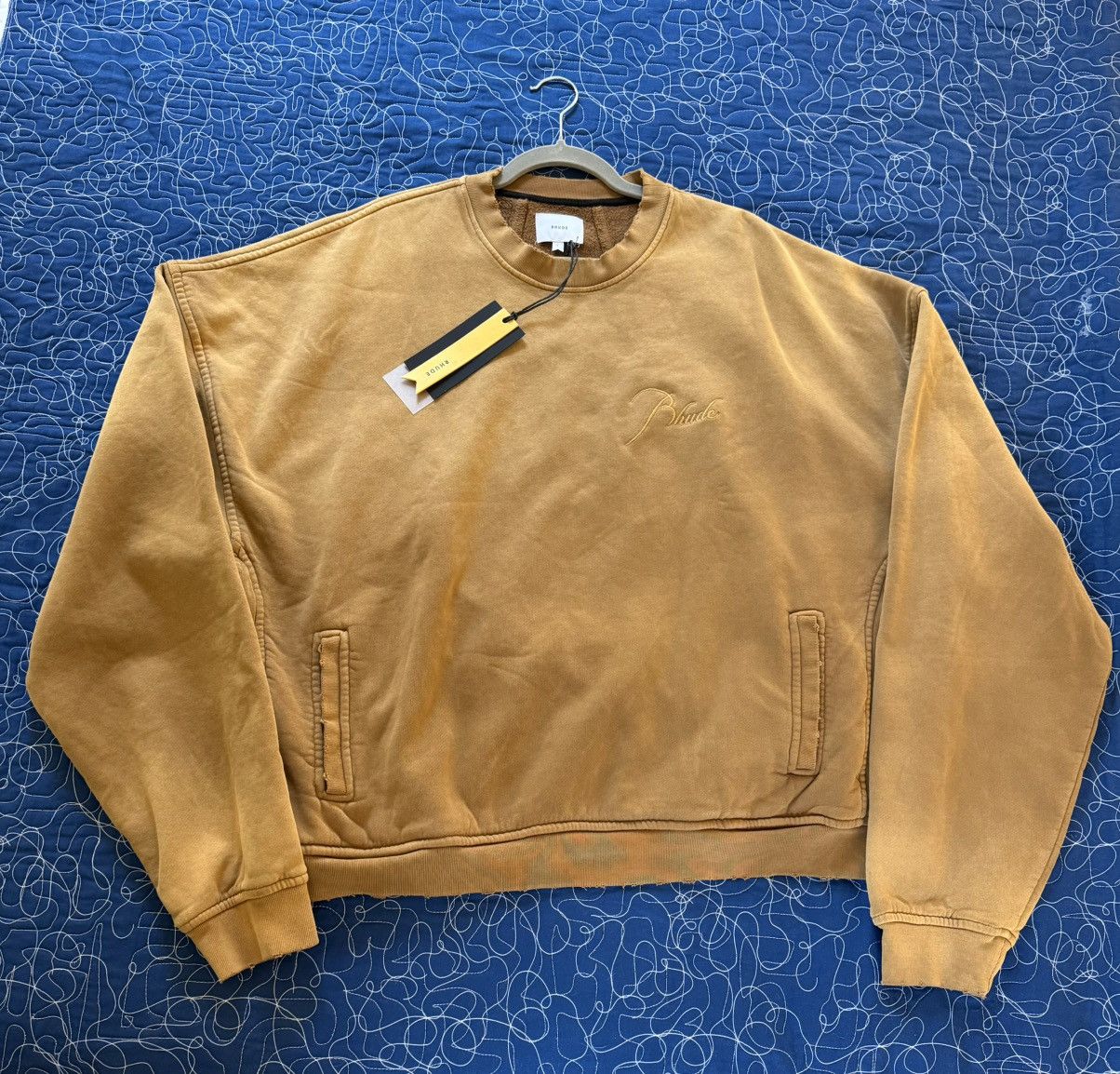 Rhude Rhude-L Crewneck Sundry Camel Size US L / EU 52-54 / 3 - 1 Thumbnail