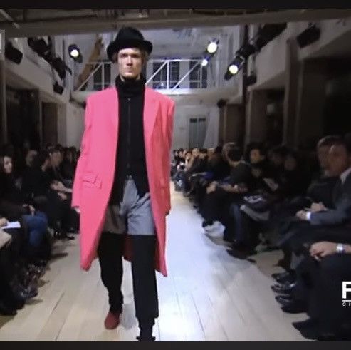 Yohji Yamamoto YYPH 🇯🇵 Pink Wool Yuzen Dyed Wolf Reversible Chester coat 3 Size US L / EU 52-54 / 3 - 17 Thumbnail