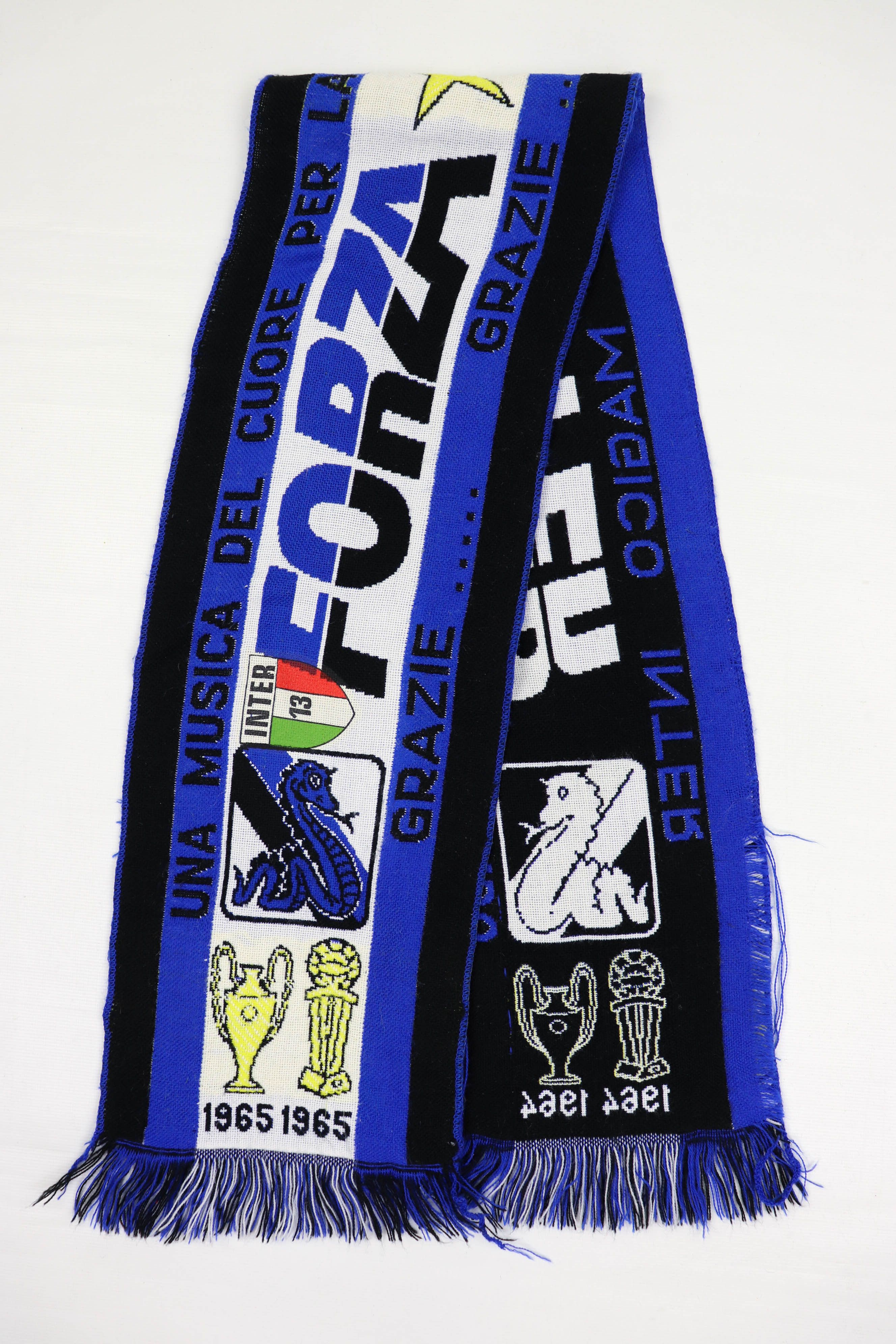 Vintage Vintage Forza Inter Blue Distressed Soccer Football Scarf Size ONE SIZE - 1 Thumbnail