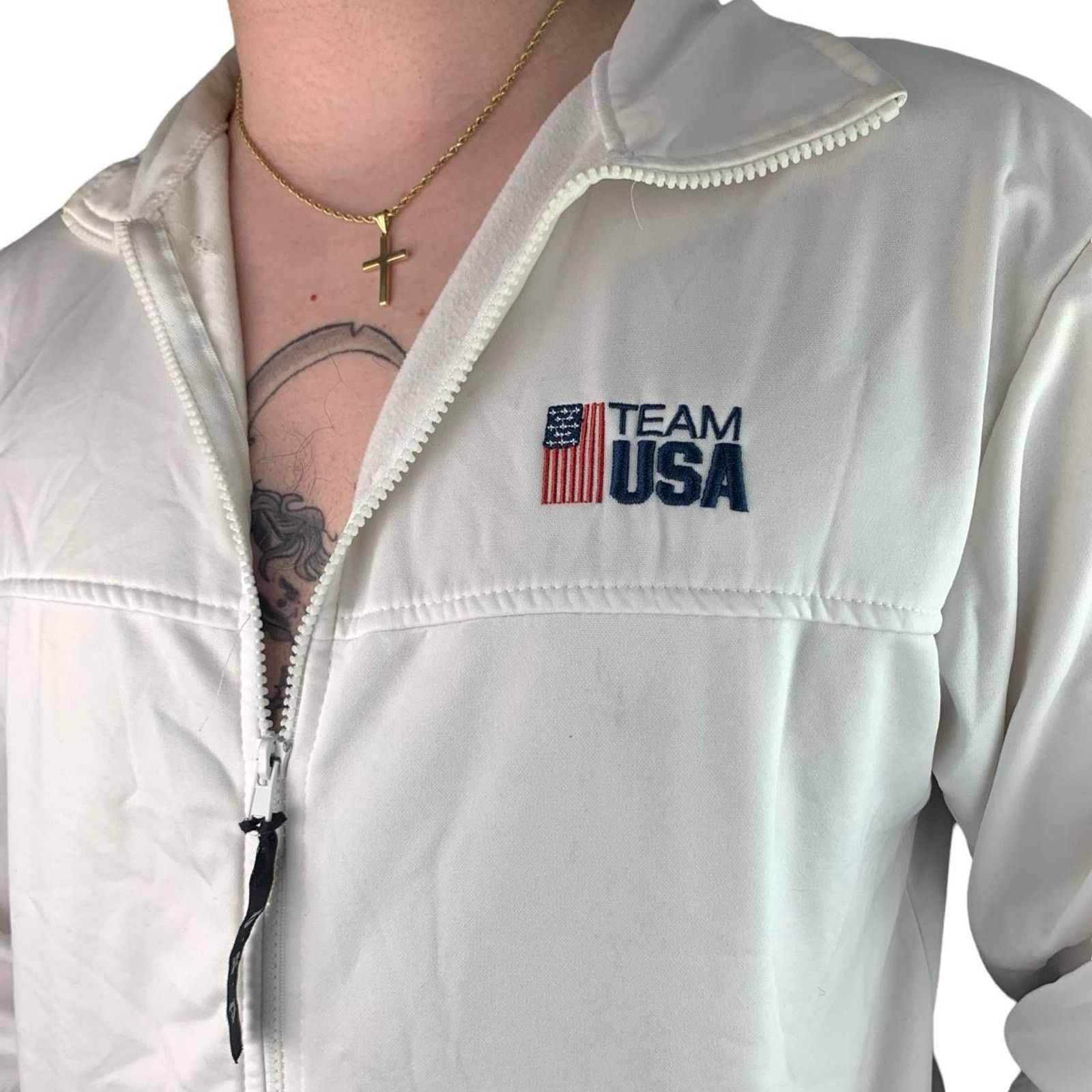 Vintage Vintage 90s Team USA Olympics Committee Athletic Jacket Size US L / EU 52-54 / 3 - 2 Thumbnail