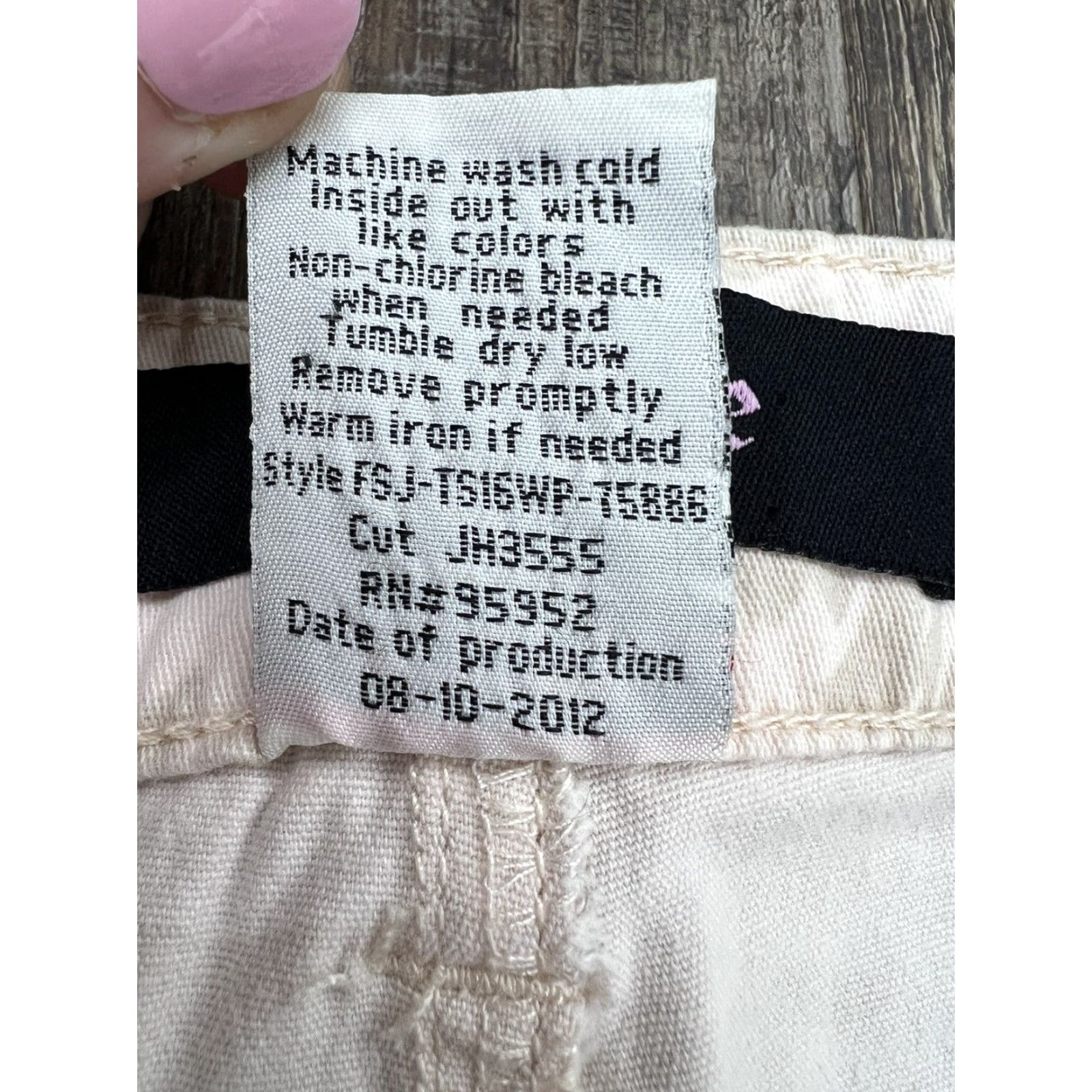 Vintage Freestyle Revolution Jeans Denim Skinny Damask Twill Light Pink & Brown Size 9 Juniors Women’s 5-Pocket Denim Skinny Jeans Distressed: No Baggy: No Size 30" / US 8 / IT 44 - 6 Thumbnail