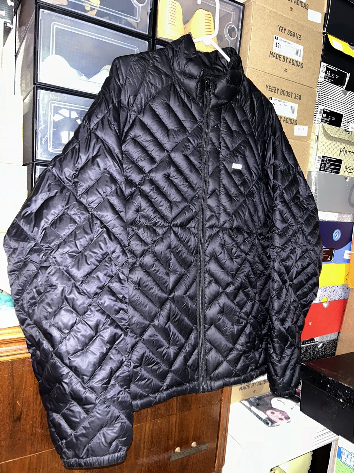 Supreme Supreme Spellout Quilted Lightweight Down Jacket Black SS22 Size US L / EU 52-54 / 3 - 2 Thumbnail