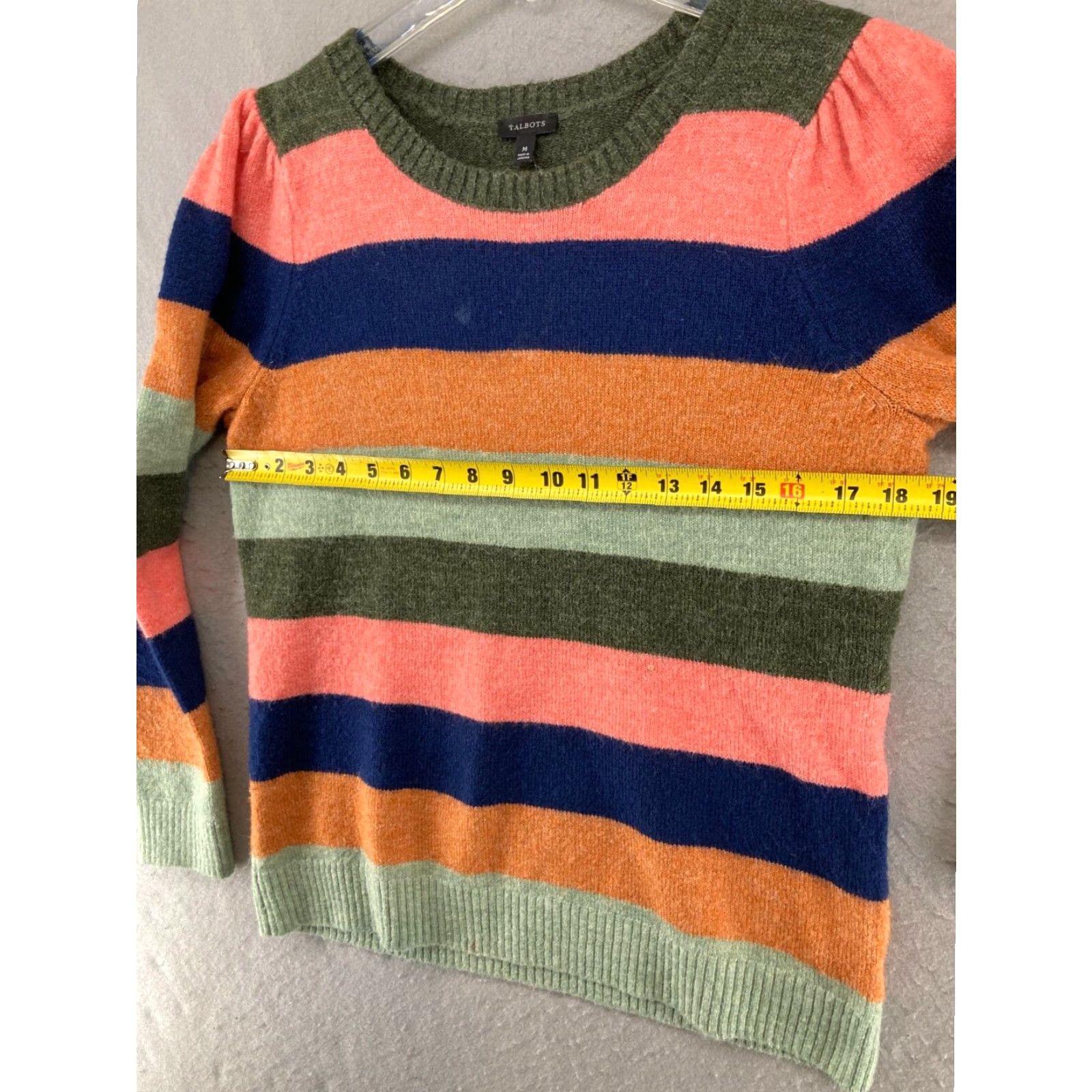 Talbots Talbots Womens Sweater M Multicolor Stripes Size M / US 6-8 / IT 42-44 - 2 Thumbnail