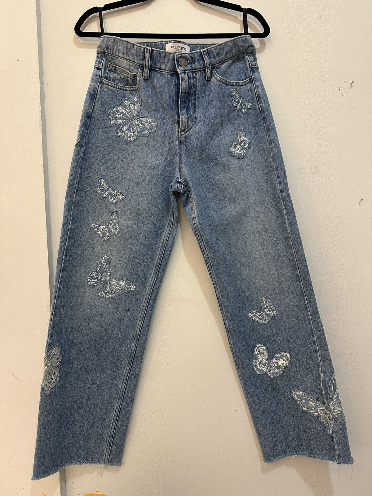Valentino × Vintage Vintage VALENTINO Butterfly Jeans Size 27" / US 4 / IT 40 - 1 Thumbnail