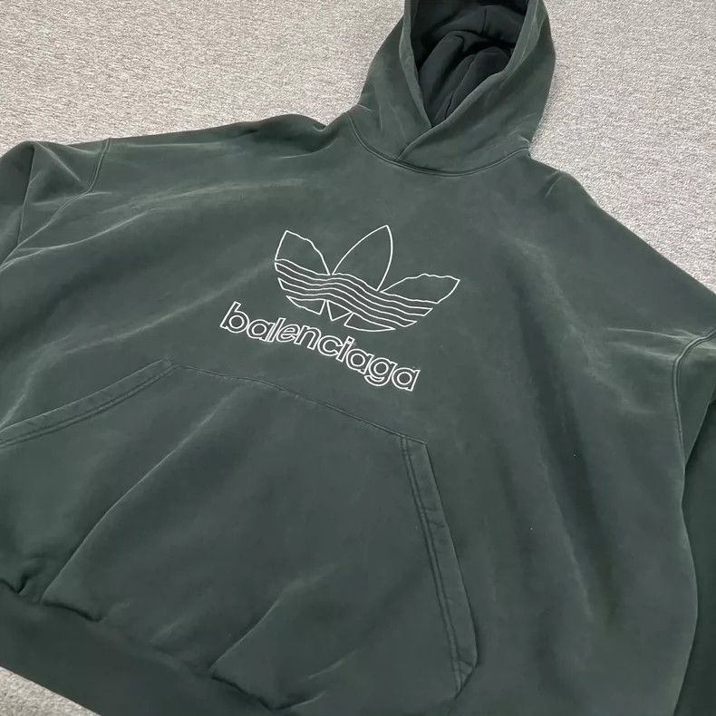 Balenciaga Balenciaga x Adidas Hooded Sweatshirt-2507 Size US L / EU 52-54 / 3 - 3 Thumbnail