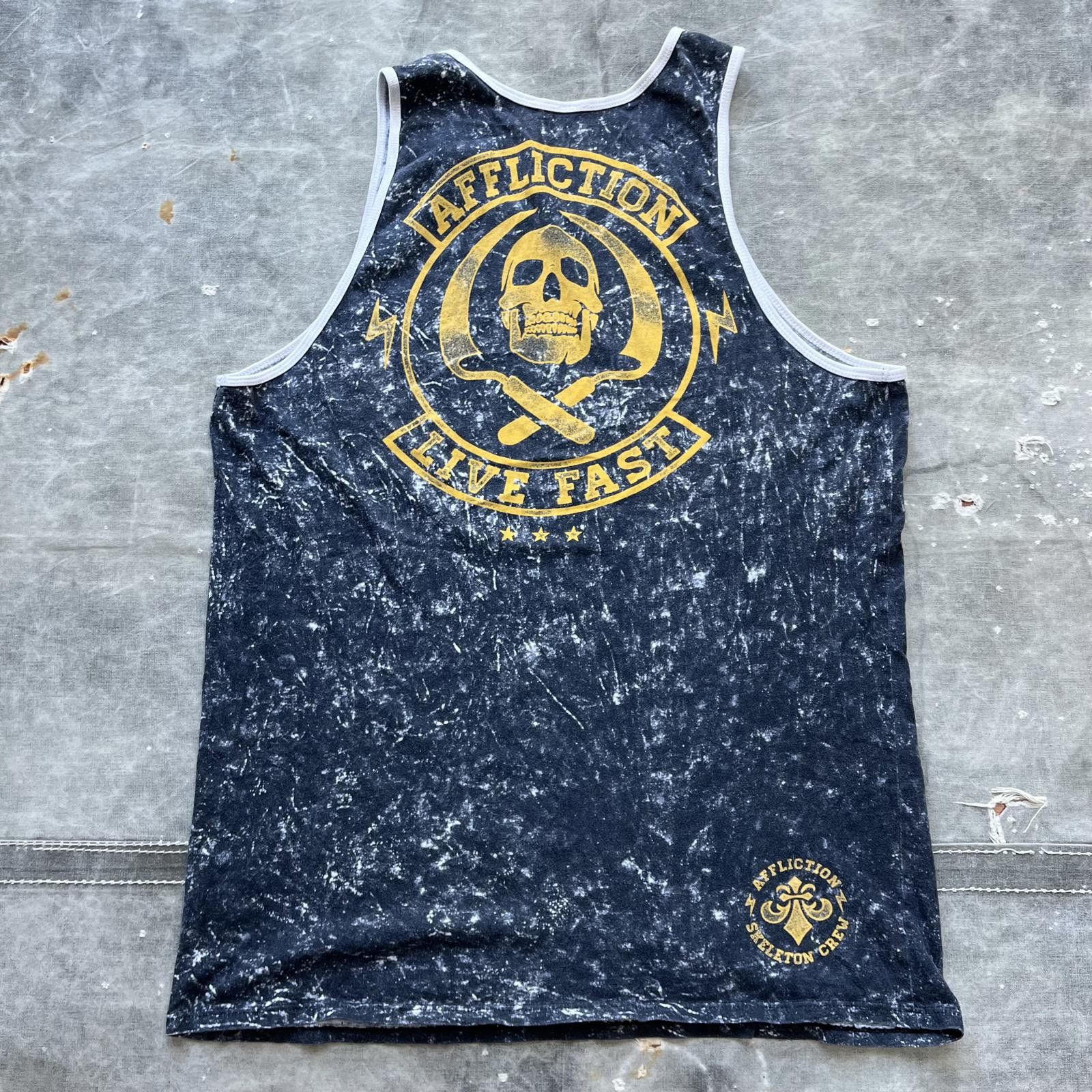 Affliction × Vintage Vintage Y2K Affliction Skull Scythe Graphic Grunge Tank Top Size US S / EU 44-46 / 1 - 3 Thumbnail