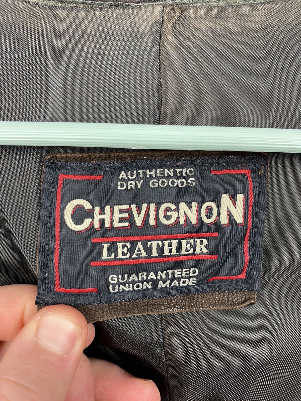 Chevignon Vintage Chevignon Cotton Leather Jacket Schott Western Size US XL / EU 56 / 4 - 14 Thumbnail