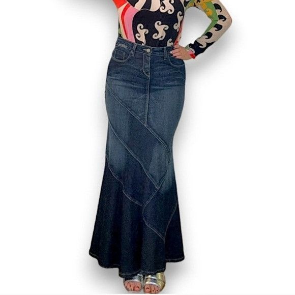 Bebe × Vintage Vintage y2k Bebe Blue Jean Denim Bling Stretch Sexy Mermaid Size 30" / US 8 / IT 44 - 9 Thumbnail