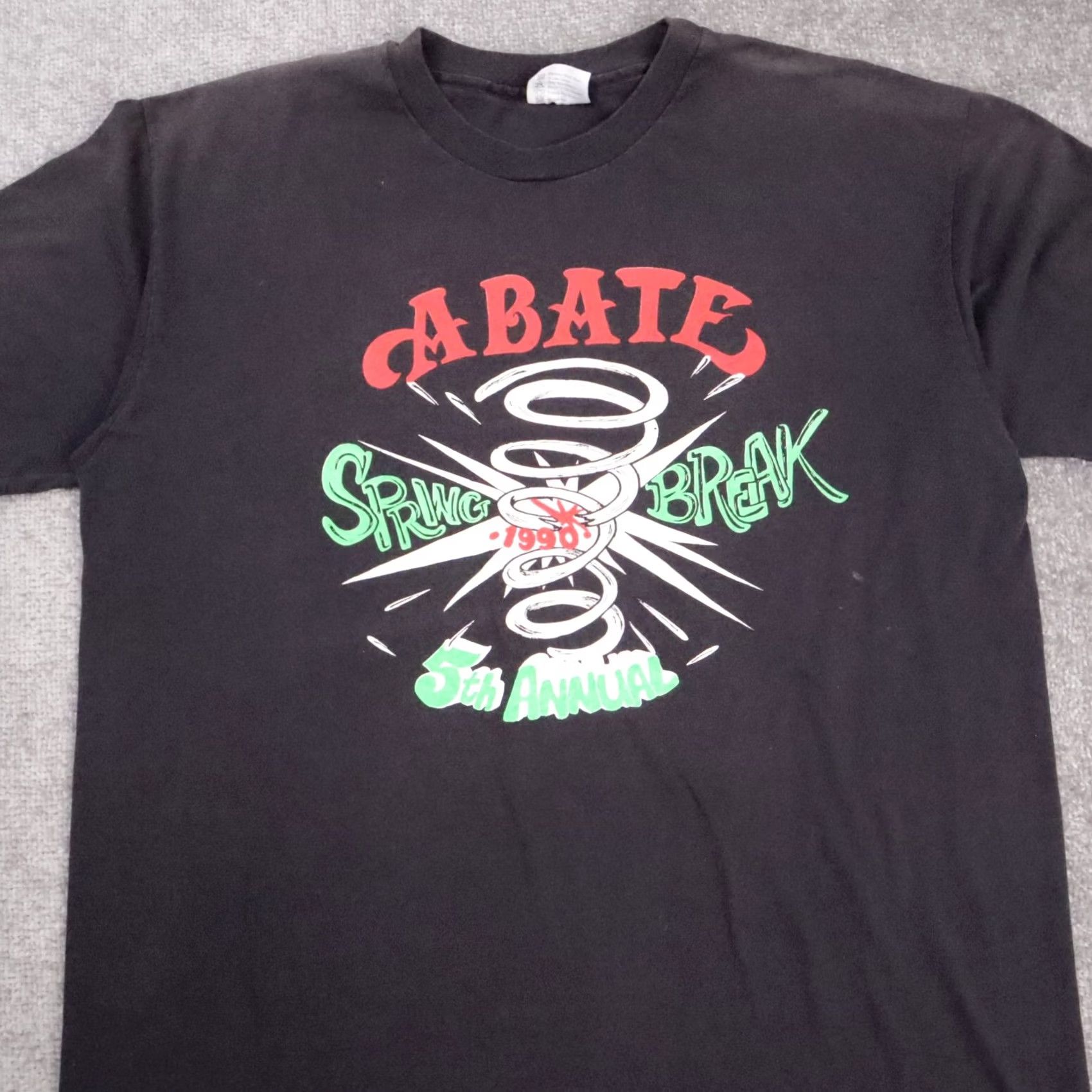 Vintage VINTAGE 90s Abate Spring Break XL Black Short Sleeve T-Shirt Mens Size US XL / EU 56 / 4 - 5 Thumbnail