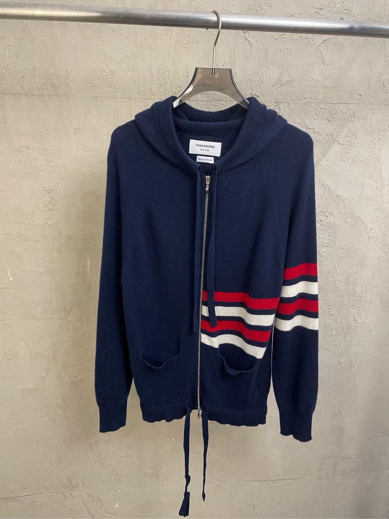 Thom browne Dark blue beautiful color stripe four-striped p