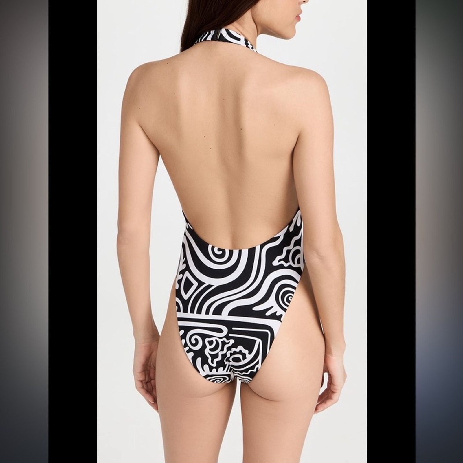 Mara Hoffman NEW Mara Hoffman $325 Black & White Pattern Swimsuit size S Size S / US 4 / IT 40 - 2 Thumbnail