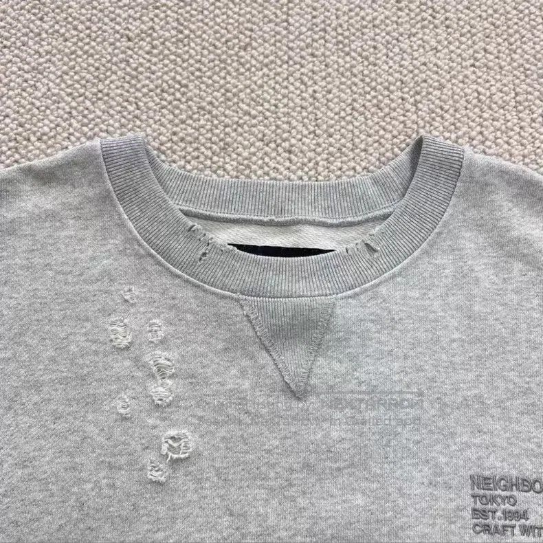 Neighborhood Neighborhood Destroyed Washed Patch Crewneck Sweatshirt Size US L / EU 52-54 / 3 - 4 Thumbnail