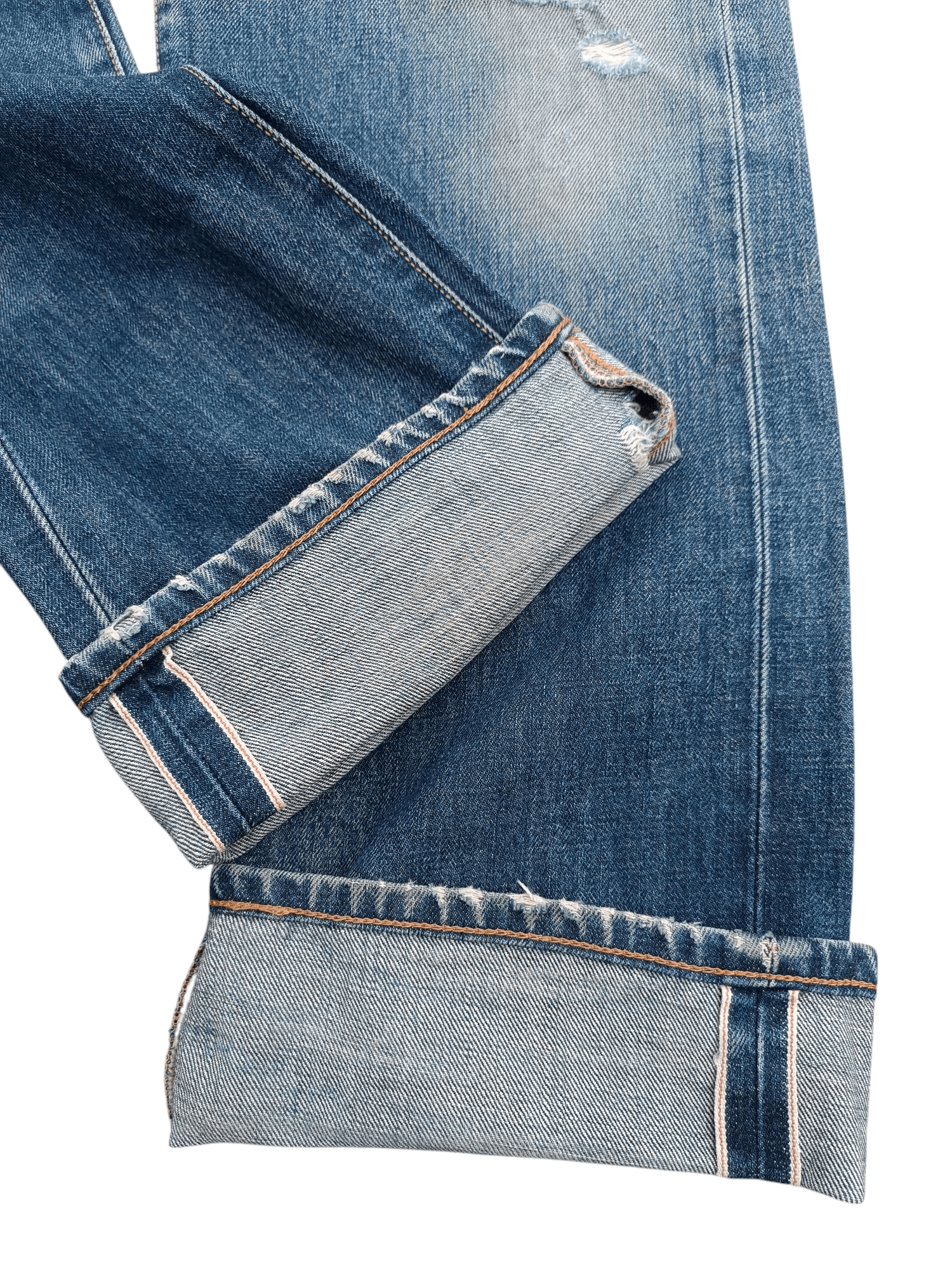 Edwin × Japanese Brand VINTAGE 505 Edwin Selvedge Jeans Distressed Orange Tab E249 Size US 28 / EU 44 - 3 Thumbnail