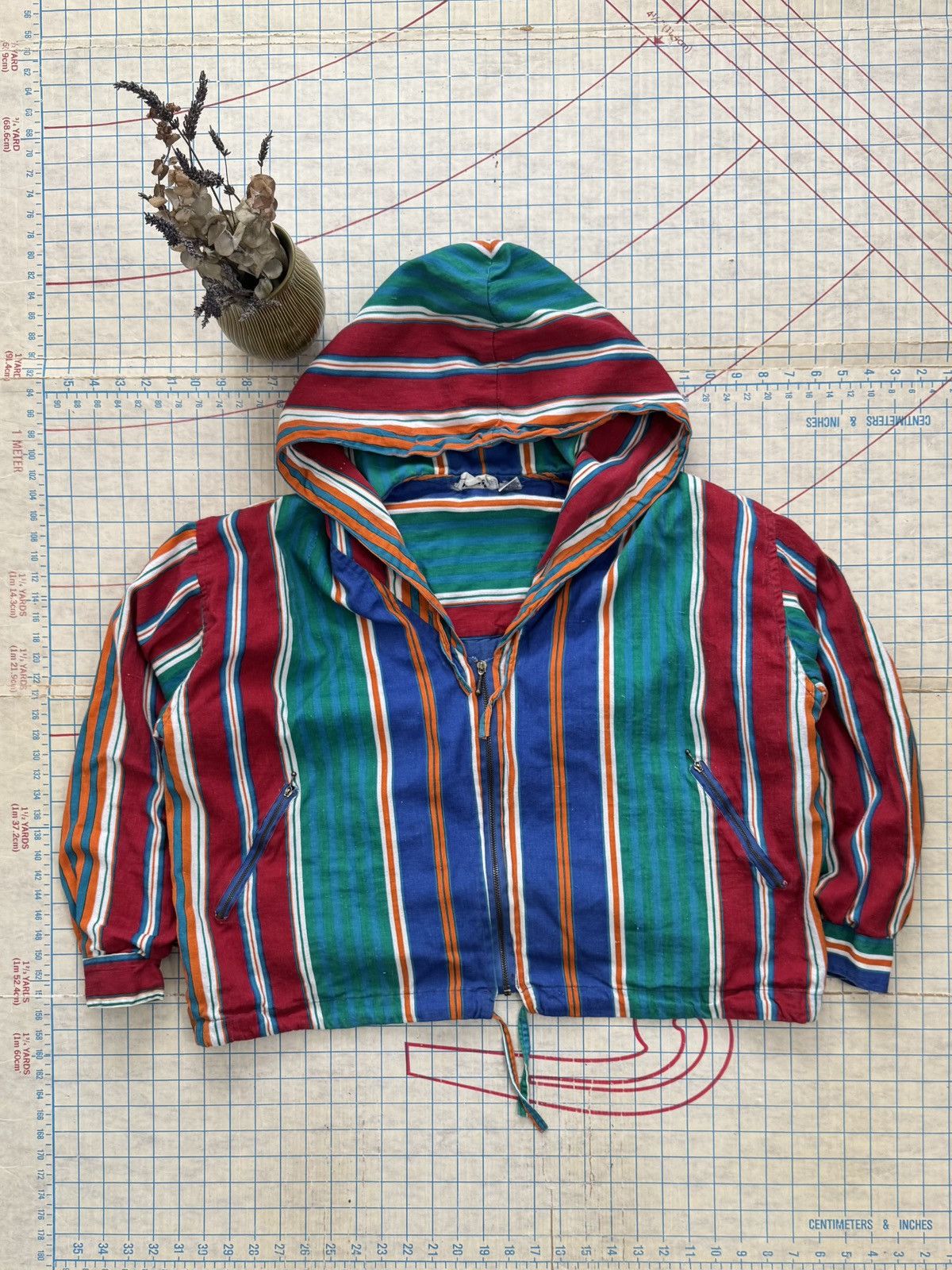 Vintage Vintage Regard! Striped Lightweight Cropped Fit Jacket Women Size M / US 6-8 / IT 42-44 - 3 Thumbnail