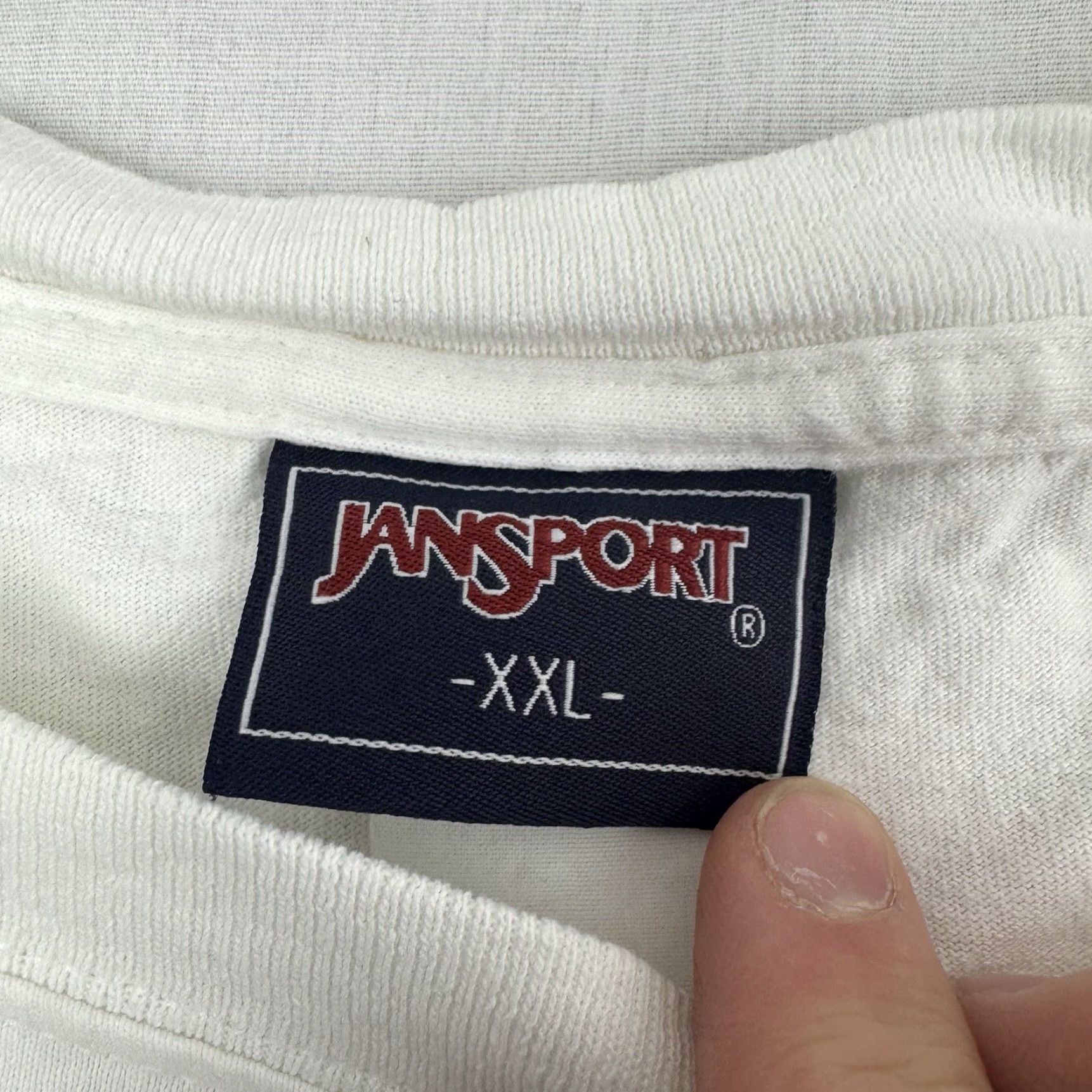 Jansport VINTAGE JanSport T-Shirt Men 2XL White Funny Grunge 90s Y2K Short Sleeve Crew Neck Size US XXL / EU 58 / 5 - 4 Thumbnail
