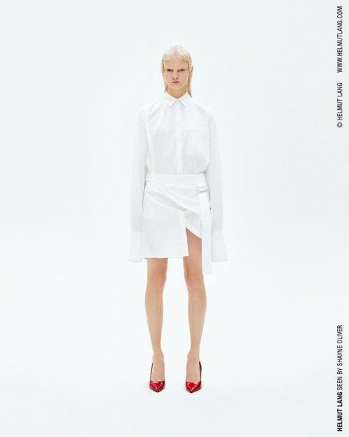Helmut Lang Shayne Oliver SS18 deconstructive strap shirt dress 2in1 Size S / US 4 / IT 40 - 8 Thumbnail