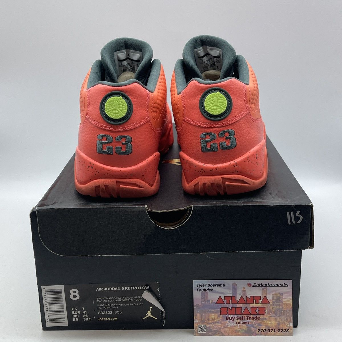 Jordan Brand Air Jordan 9 low bright mango Size US 8 / EU 41 - 3 Thumbnail