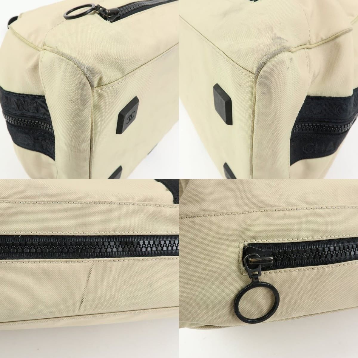Chanel Chanel Sports Nylon Boston Duffle Bag Beige Size ONE SIZE - 5 Thumbnail