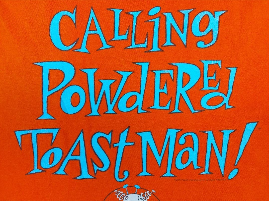 Anime × Cartoon Network × Vintage Vintage 2002 Y2K Ren & Stimpy Calling Powdered Toast Man TEE Size US L / EU 52-54 / 3 - 7 Thumbnail