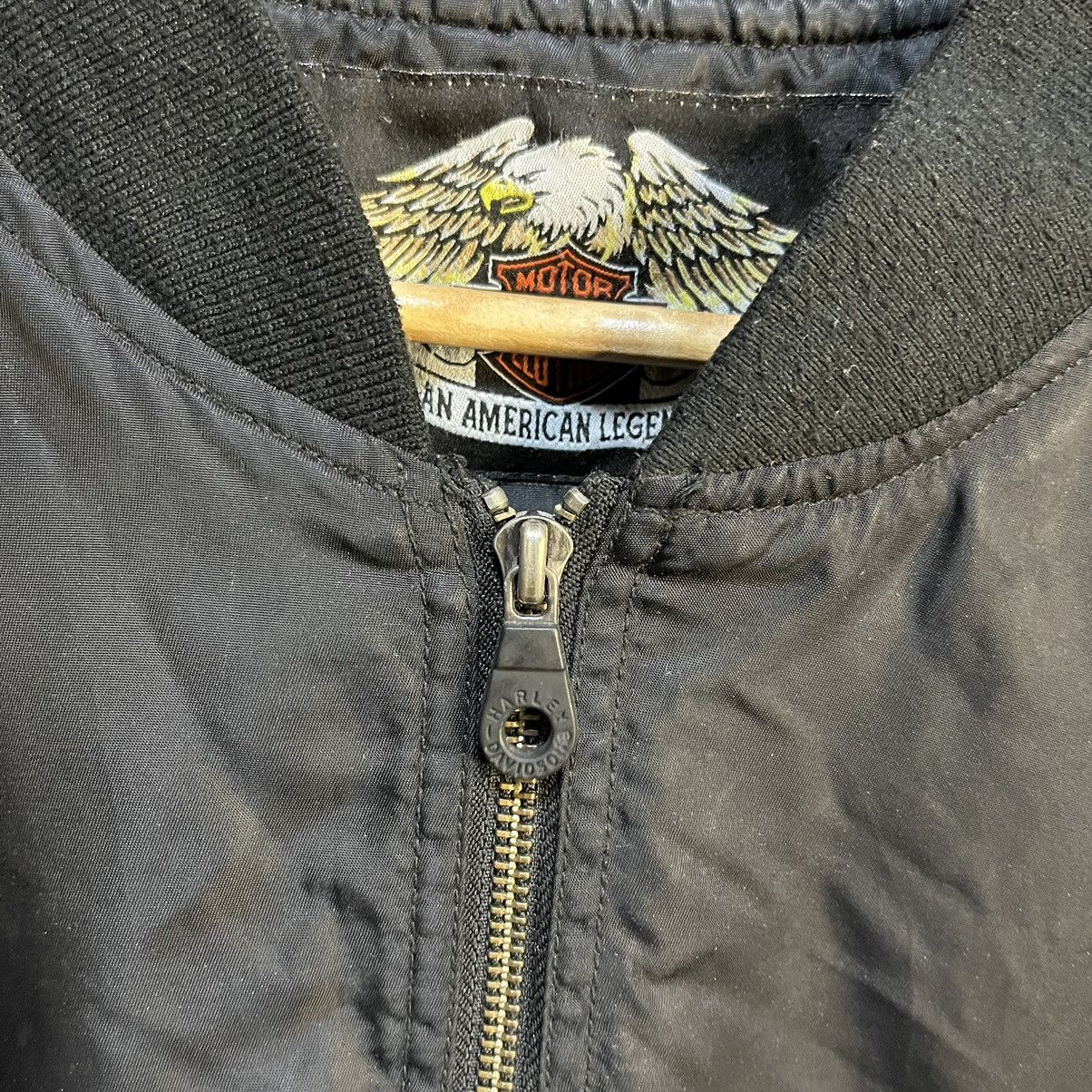 Harley Davidson 1990's Harley Davidson Custom Speed Flame Varsity Jacket Size US L / EU 52-54 / 3 - 6 Thumbnail