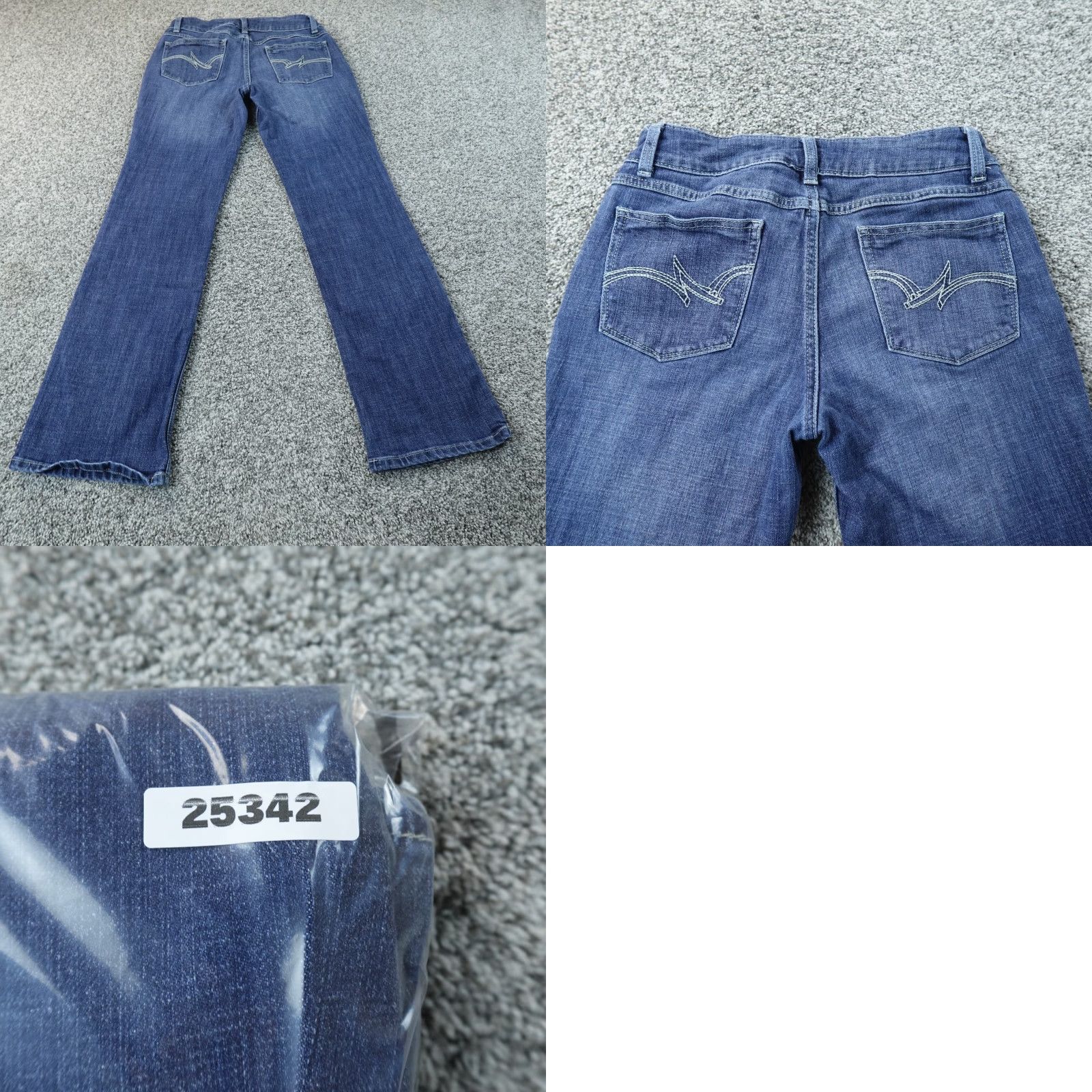 Wrangler Wrangler Jeans Womens 5 Dark Blue Denim Pants Mid Rise Boot Cut Western Rodeo Ranch Rancher Cowgirl Flex Faded Stretch Size 27" / US 4 / IT 40 - 8 Thumbnail