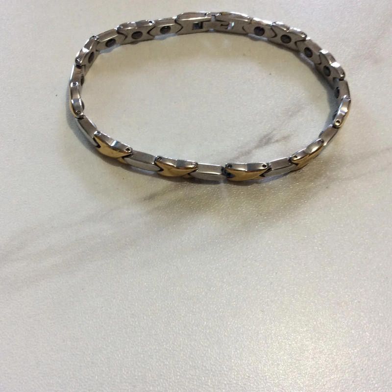 Designer Lovely two tone stainless steel bracelet Size ONE SIZE - 1 Thumbnail
