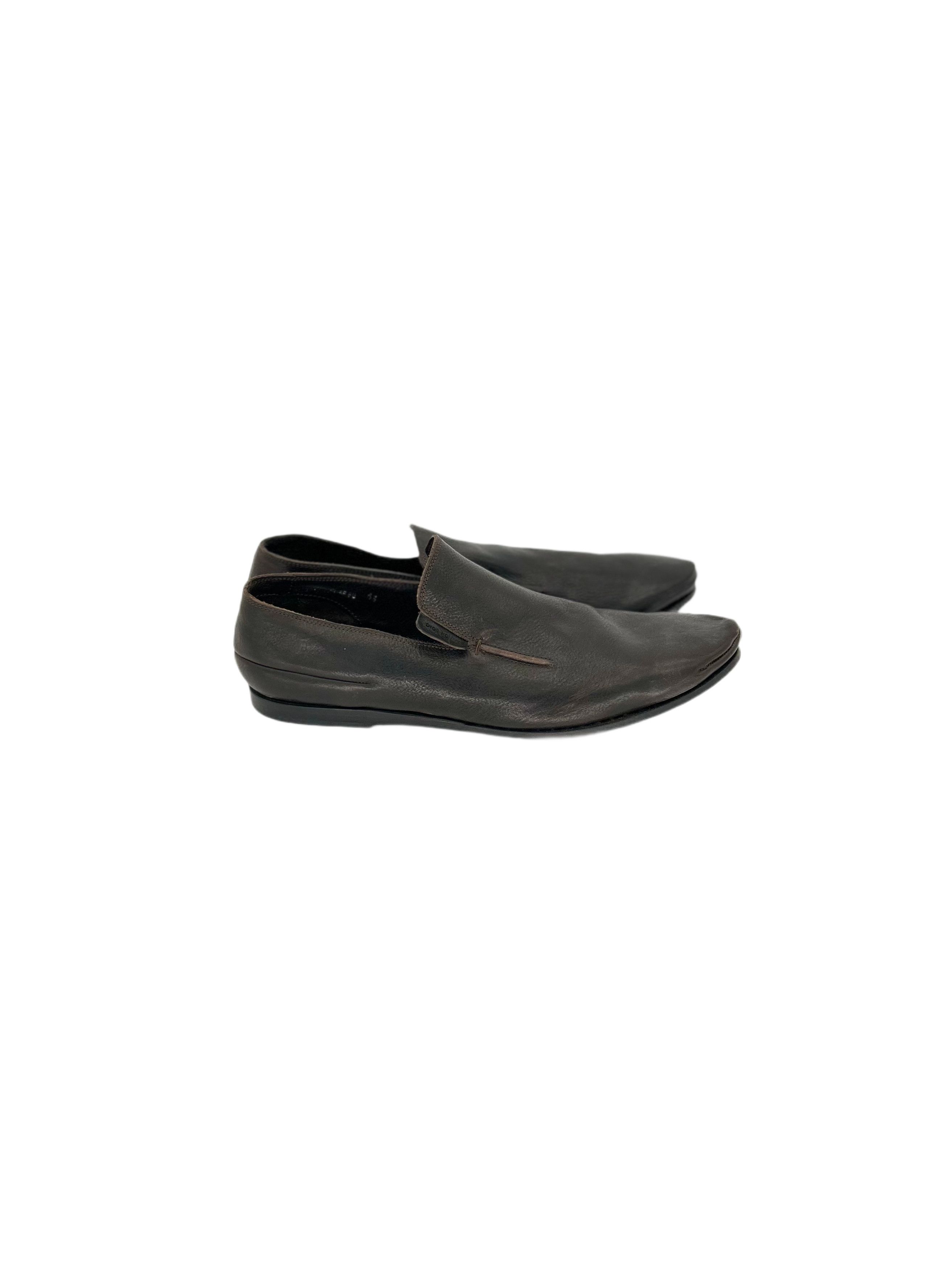 Dior Dior Homme Brown Grained Leather Deconstructed Loafer Size US 10 / EU 43 - 2 Thumbnail