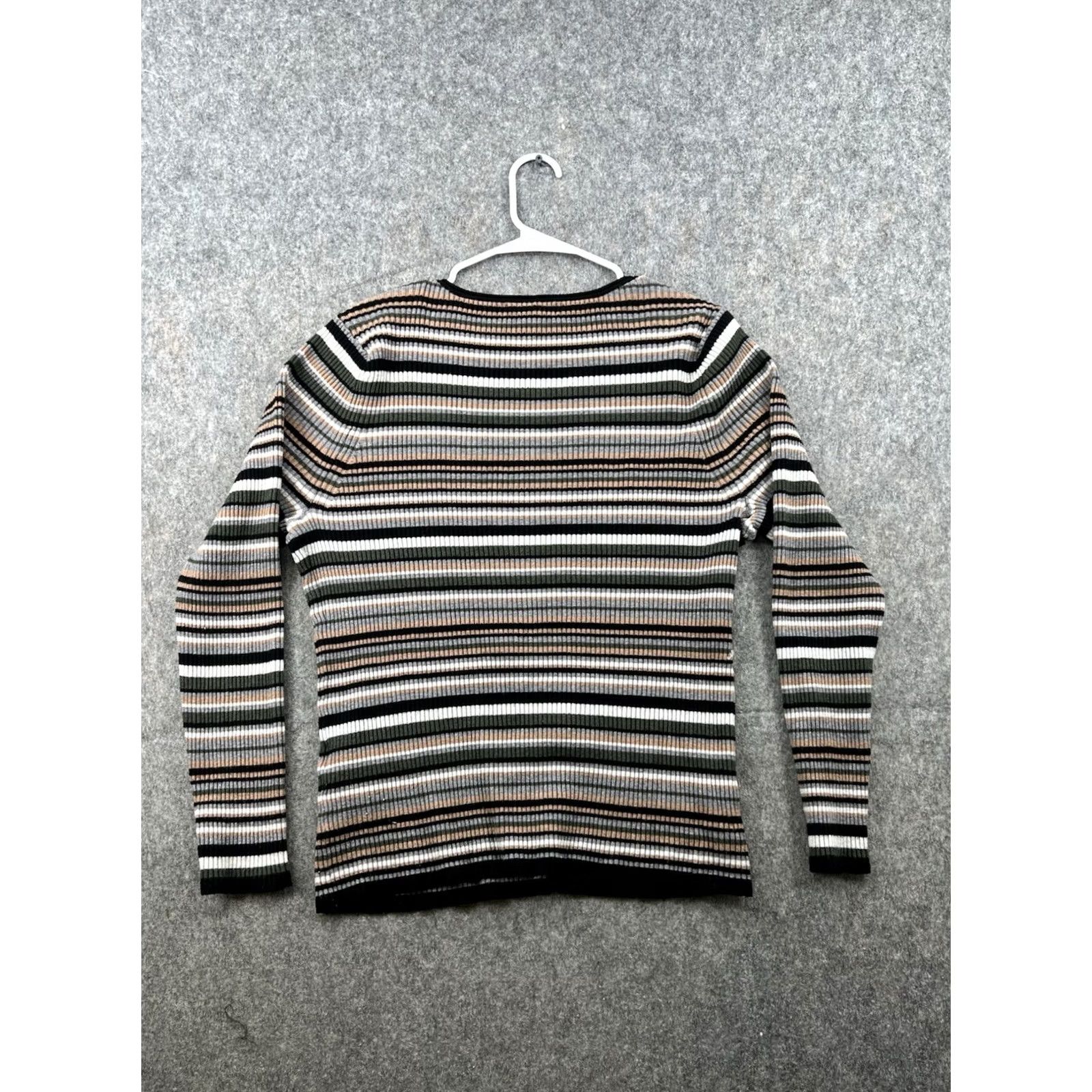 Banana Republic Banana Republic Women’s Top Long Sleeve Ribbed Stripe Scoopneck Knit Casual 2XL Multicolor Size XXL / US 16-18 / IT 52-54 - 6 Thumbnail