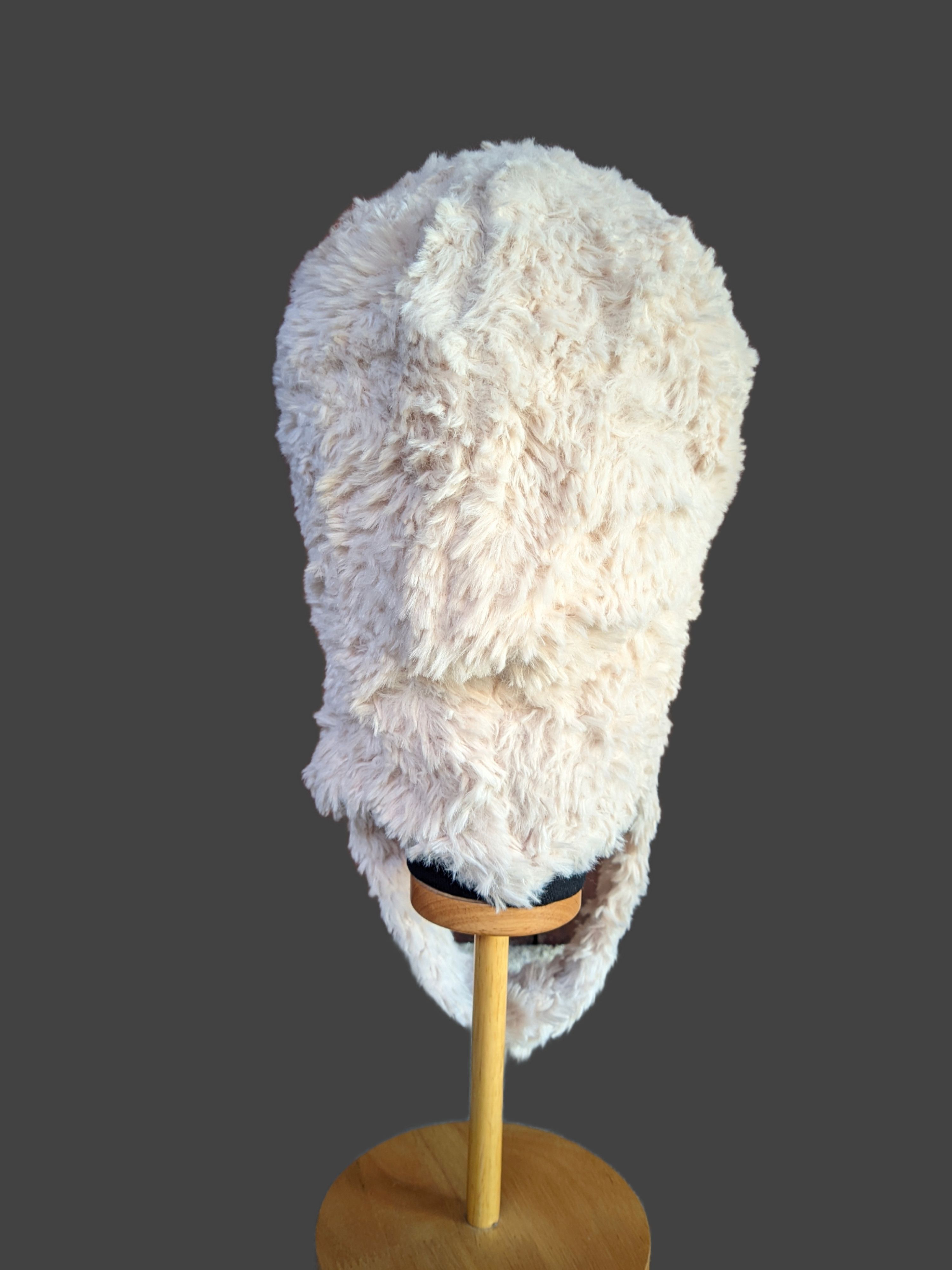 Japanese Brand Yuansu Fur Beanie Full Cover With Button Size ONE SIZE - 4 Thumbnail