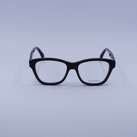 Alexander McQueen Alexander McQueen AM0306O 001 Eyeglasses Black 52mm Square Size ONE SIZE - 3 Thumbnail