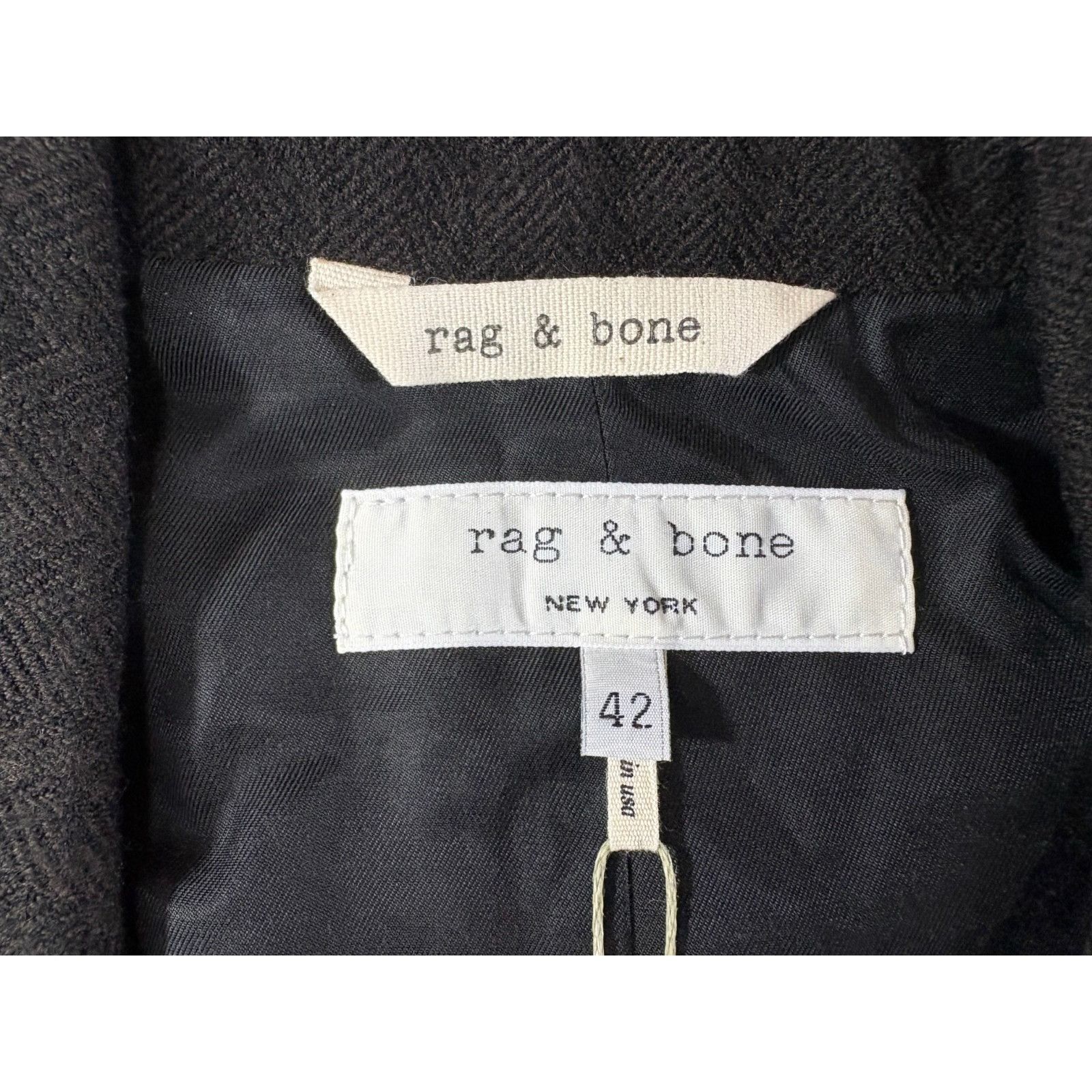 Rag & Bone Rag & Bone Albers wool Herringbone waistcoat Sz 42 dark brow Size US L / EU 52-54 / 3 - 2 Thumbnail