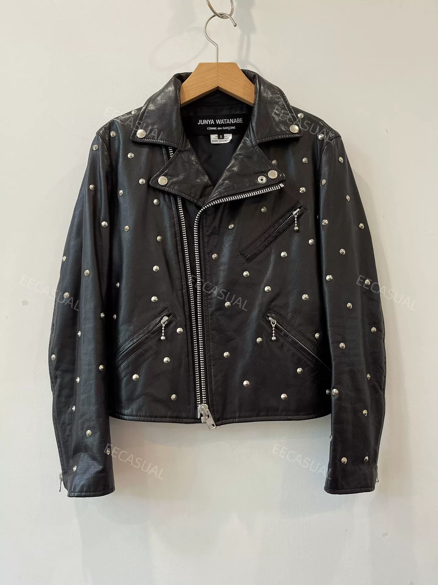 Junya Watanabe Junya Watanabe Black Studded Leather Jacket Size US S / EU 44-46 / 1 - 1 Thumbnail