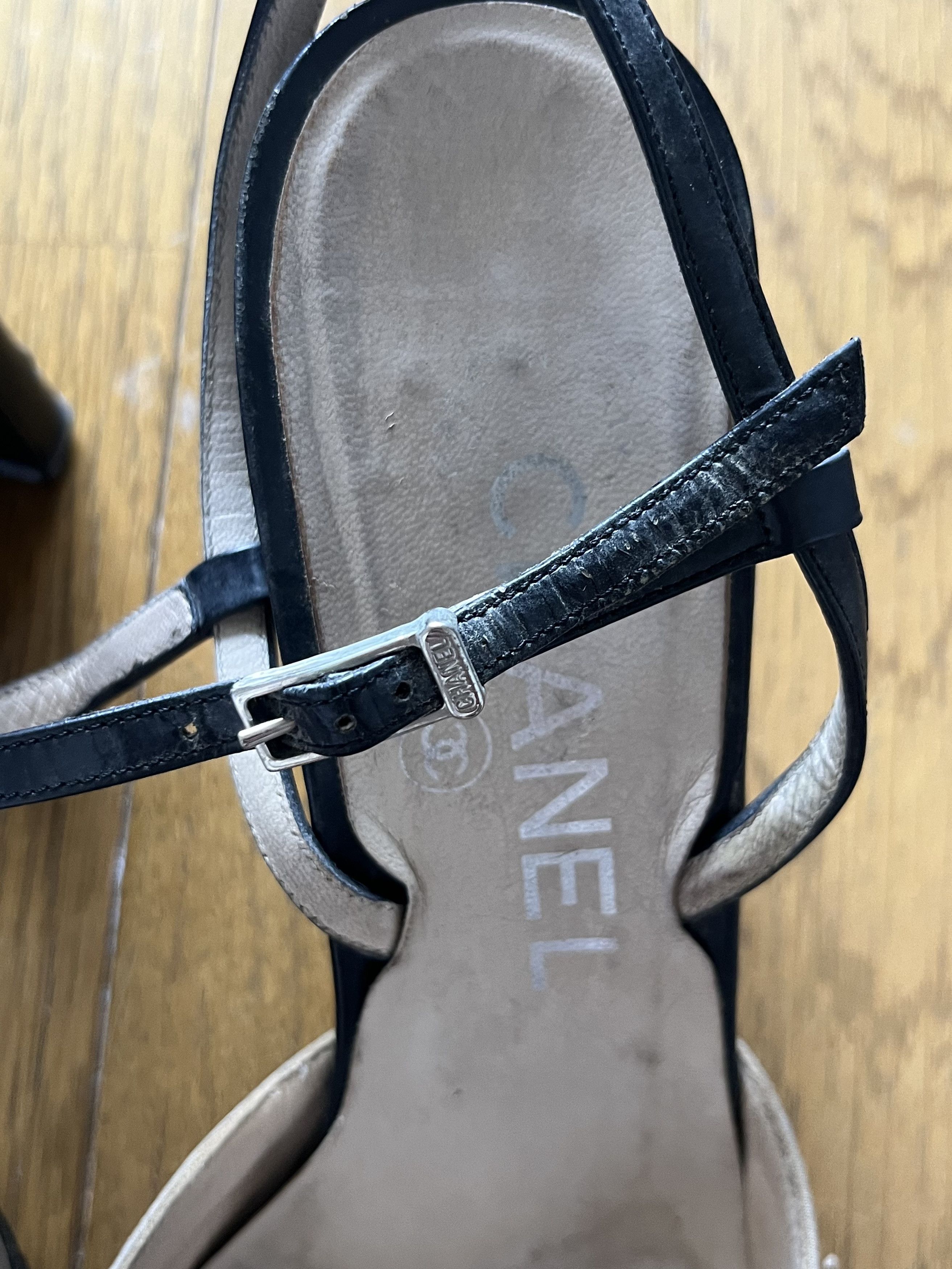 Chanel Chanel pumps black and beige heels Size US 5 / IT 35 - 4 Thumbnail