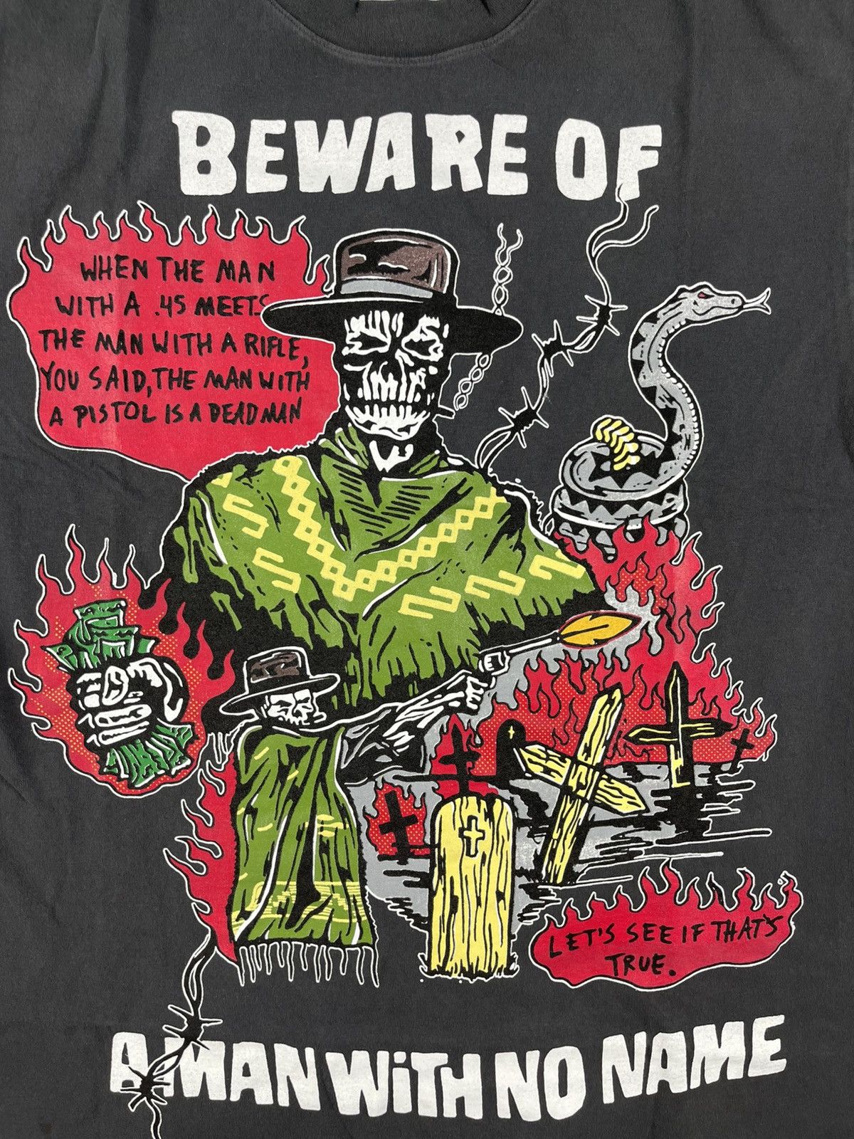 Warren Lotas Warren Lotas Beware Of A Man With No Name Tee Black, M, New Size US M / EU 48-50 / 2 - 5 Thumbnail